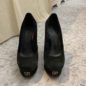 FENDI Suede platform heels